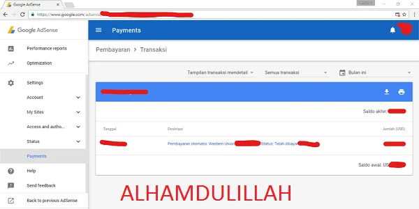Cerita Bayaran Pertama dari Google Adsense