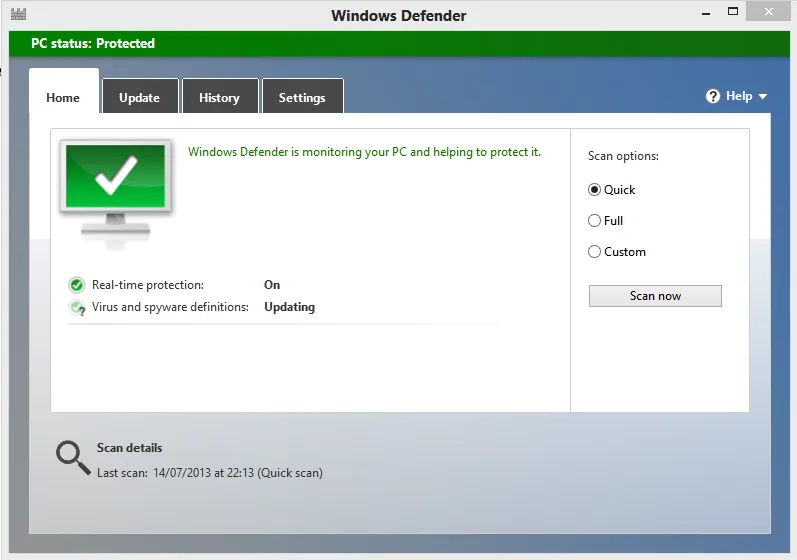 Windows Defender for Windows OS (Antivirus Bawaan yang Mengagumkan)