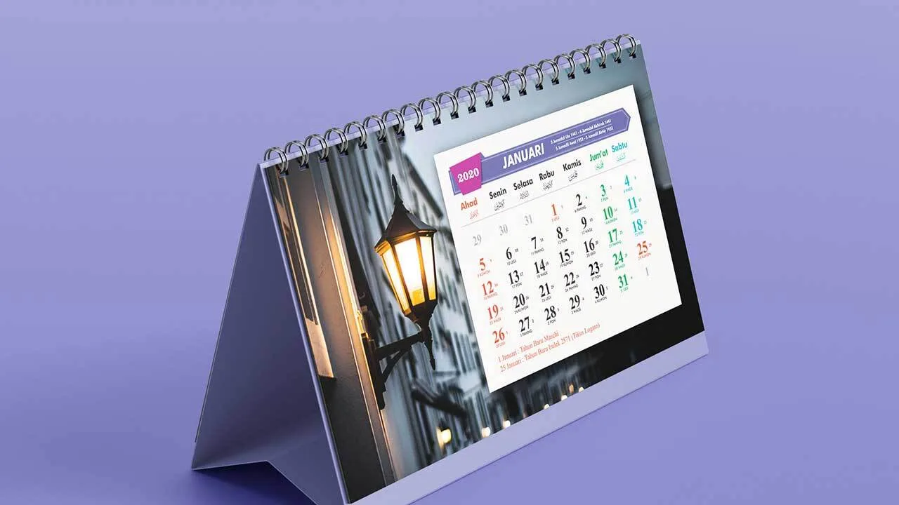 Desain Kalender 2020 Lengkap CDR: Jawa - Hijriah - Masehi