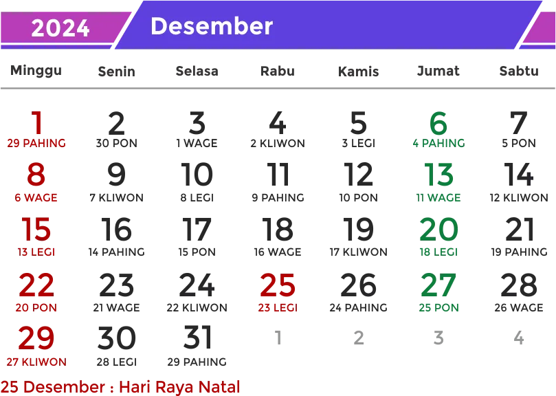 Kalender 2024 PNG Free Download