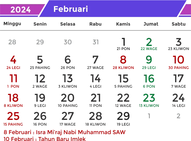 Kalender 2024 PNG Free Download