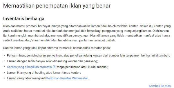 Kebijakan Baru Google Adsense, Jumlah Iklan tidak Dibatasi