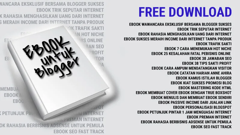Kumpulan eBook Blogger Untuk Yang Mau Saja