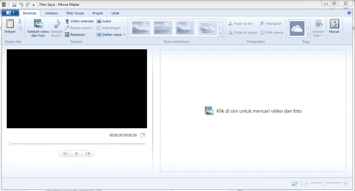 Cara Memasang Movie Maker (Video Editing) di Windows7