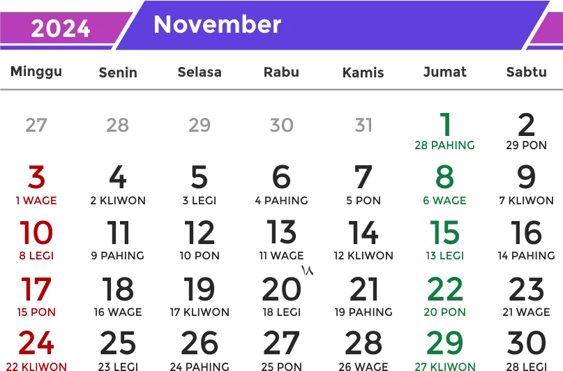 Kalender 2024 PNG Free Download